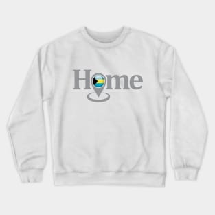 Bahamas My Home with Google Maps Locate Icon Crewneck Sweatshirt